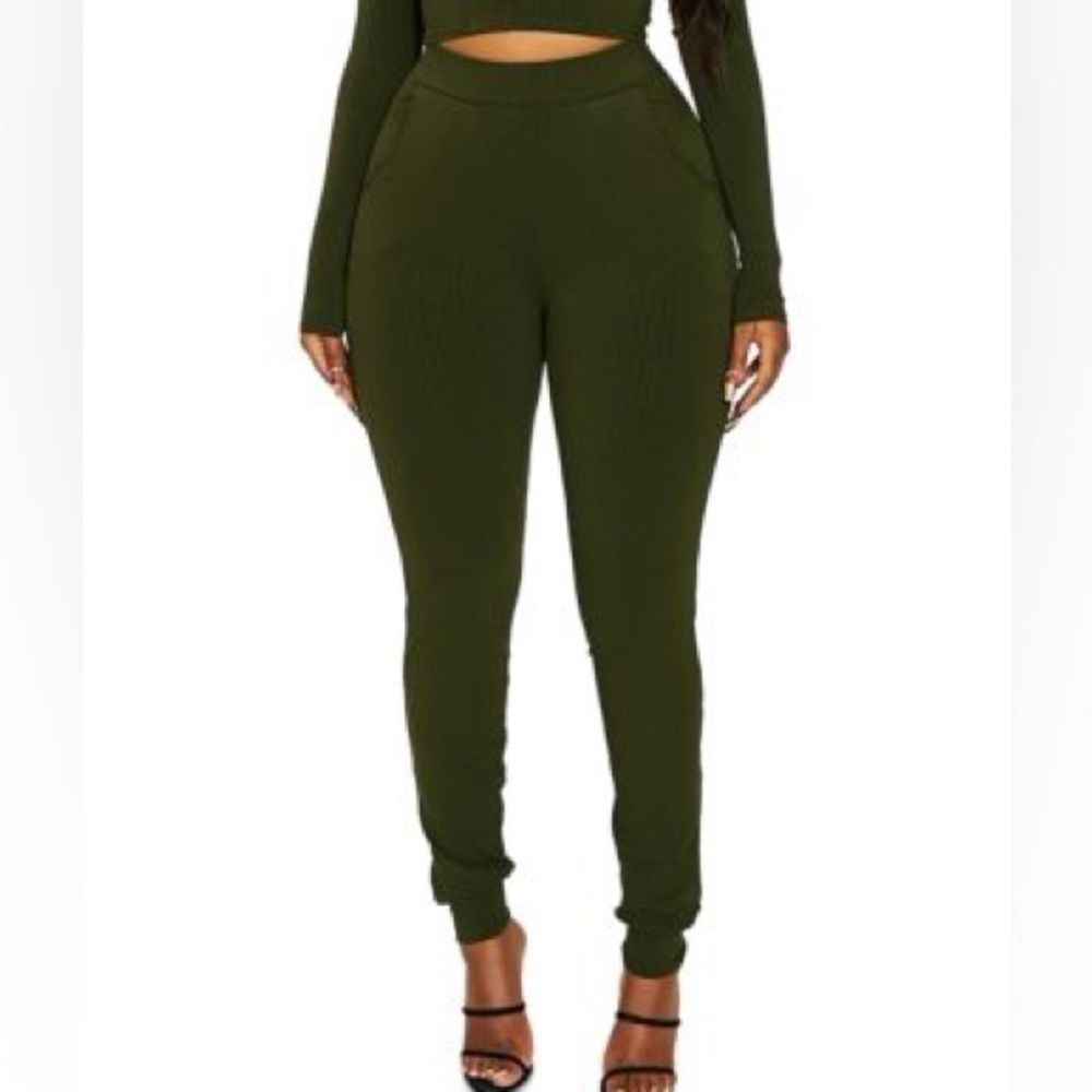 Naked Wardrobe Womens Black Ribbed Snatched Joggers